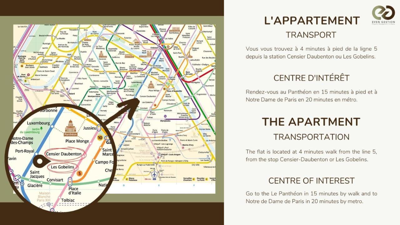 Appart 4Pers#Mouffetard#Port-Royal#La Sorbonne Paris Luaran gambar